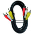 JR Products 47935 6' RCA/A-V Triple Cable - Audio (2) & Video (1), 6ft Black Image 1