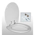 Thetford 36504B Tecma S&C Toilet Seat, Round, White, Chrome Plated Hinges Image 1