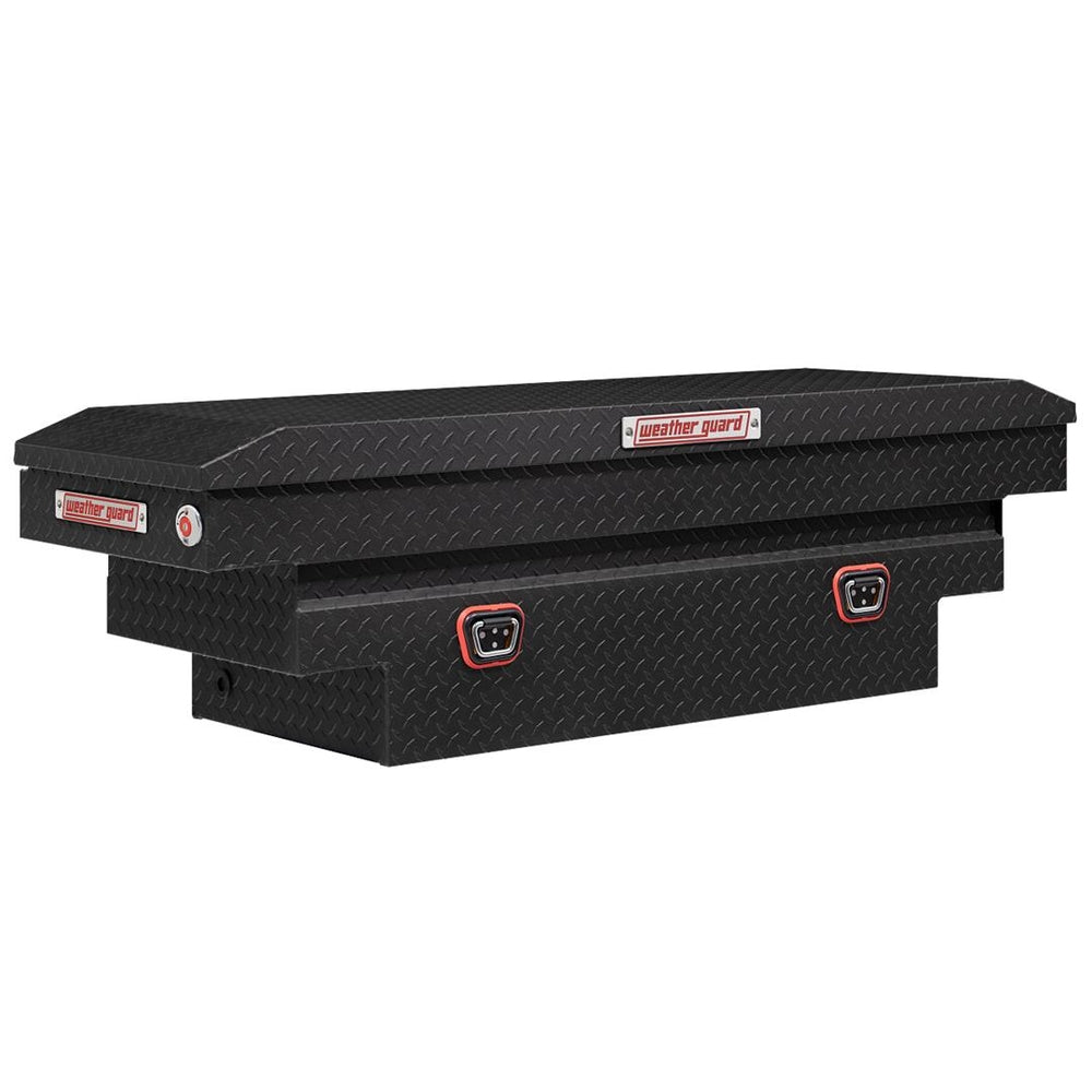 Weatherguard 137-52-04 Saddle Box Aluminum Single Lid Matte Black 20x62x18" 9 cu ft Capacity Image 1