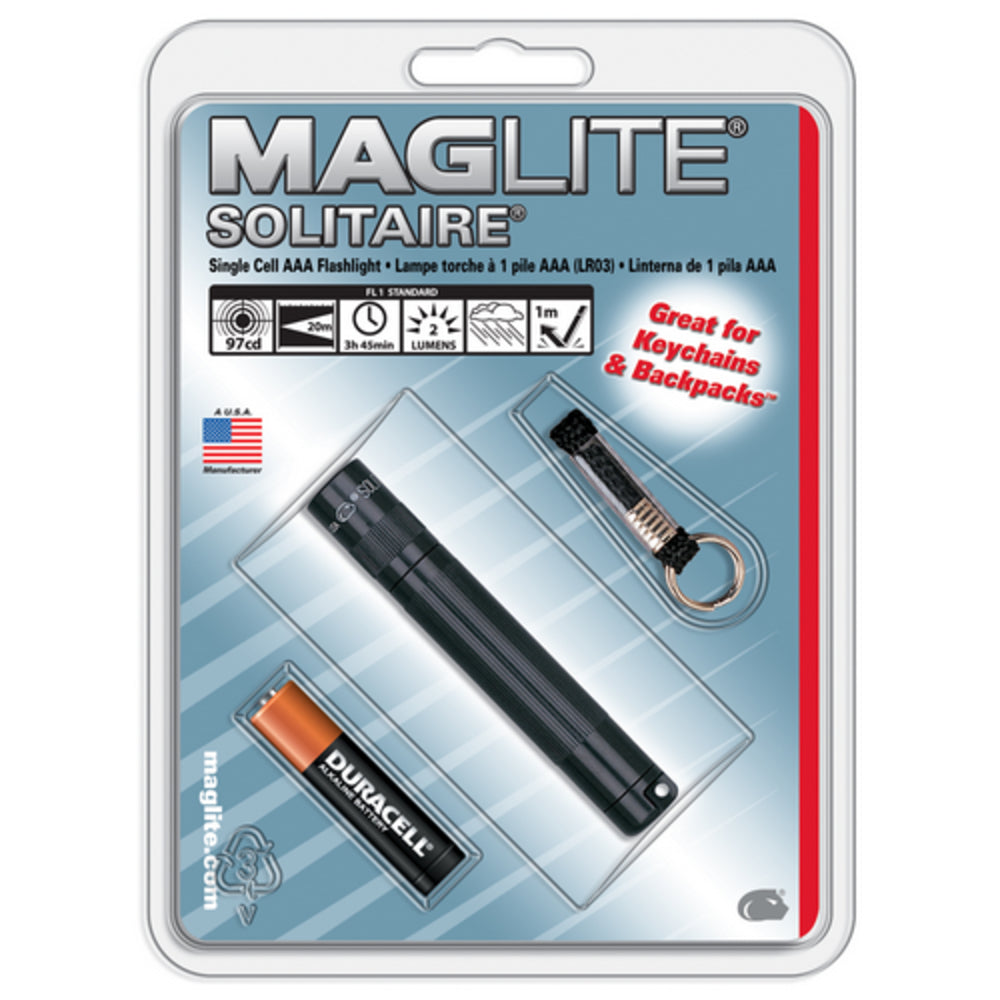 Maglite K3A016 Solitaire Aaa Black-Blister Pack Image 1