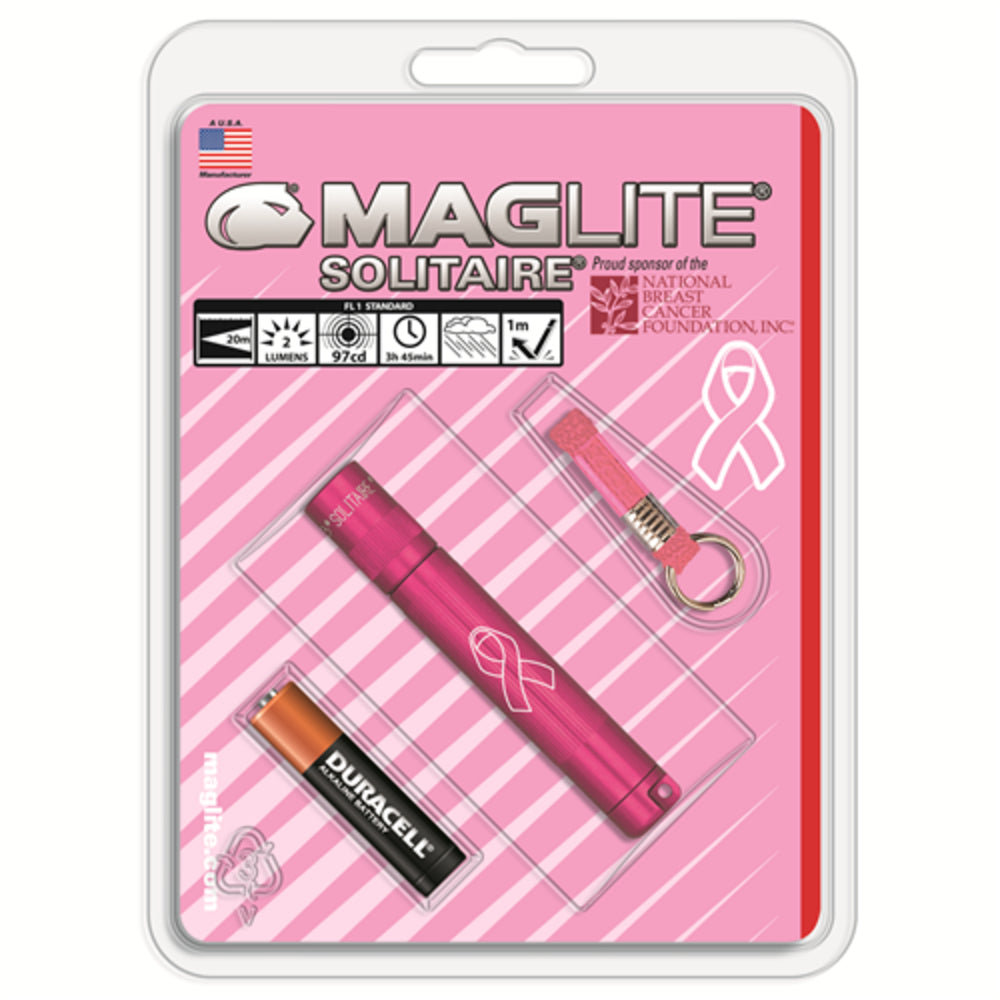 Maglite K3Amw6 Solitaire Aaa Nbcf Pink-Blister Pack Image 1