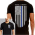 Thin Blue Line TBL-BLACK-XL Men's T-Shirt Flag Image 1