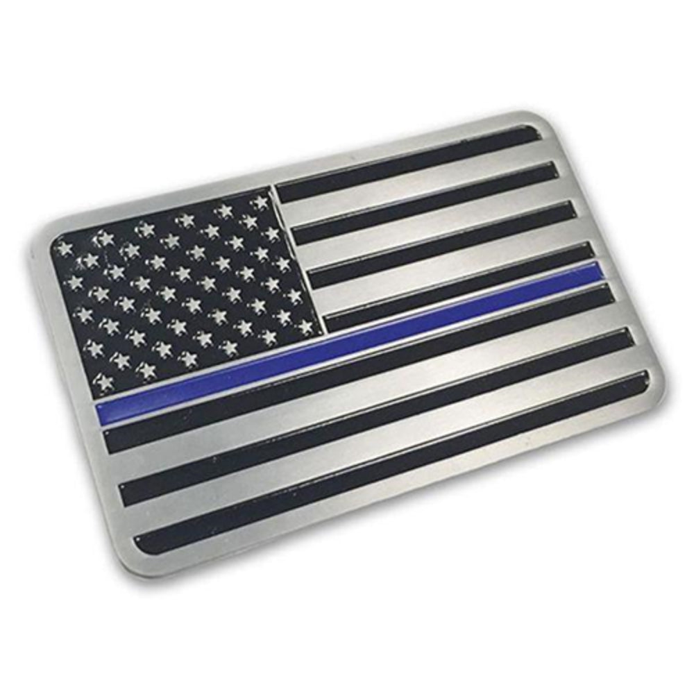 Thin Blue Line EMBLEM-TBL-AMERICAN Vehicle Emblem American Flag Image 1