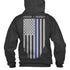 Thin Blue Line TBL-H-BLACK-XL Hoodie Honor/Respect Flag Image 1