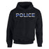 Police Men's Hoodie - Thin Blue Line XL Black Image 1