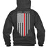 TRL-H-BLACK-L Thin Red Line American Flag Hoodie Image 1