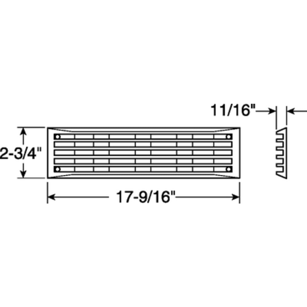 Attwood Marine 1494F1 Louver Vent Venturi/White/Bulk