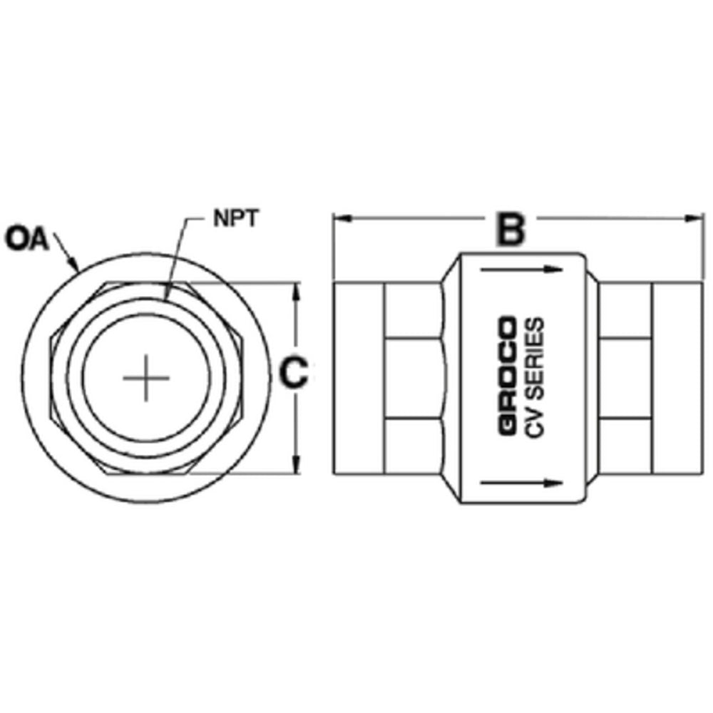 CV SERIES CHECK VALVE (GROCO)