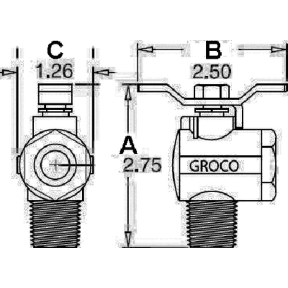 FV 590 SERIES 90&deg; FUEL VALVE (GROCO)