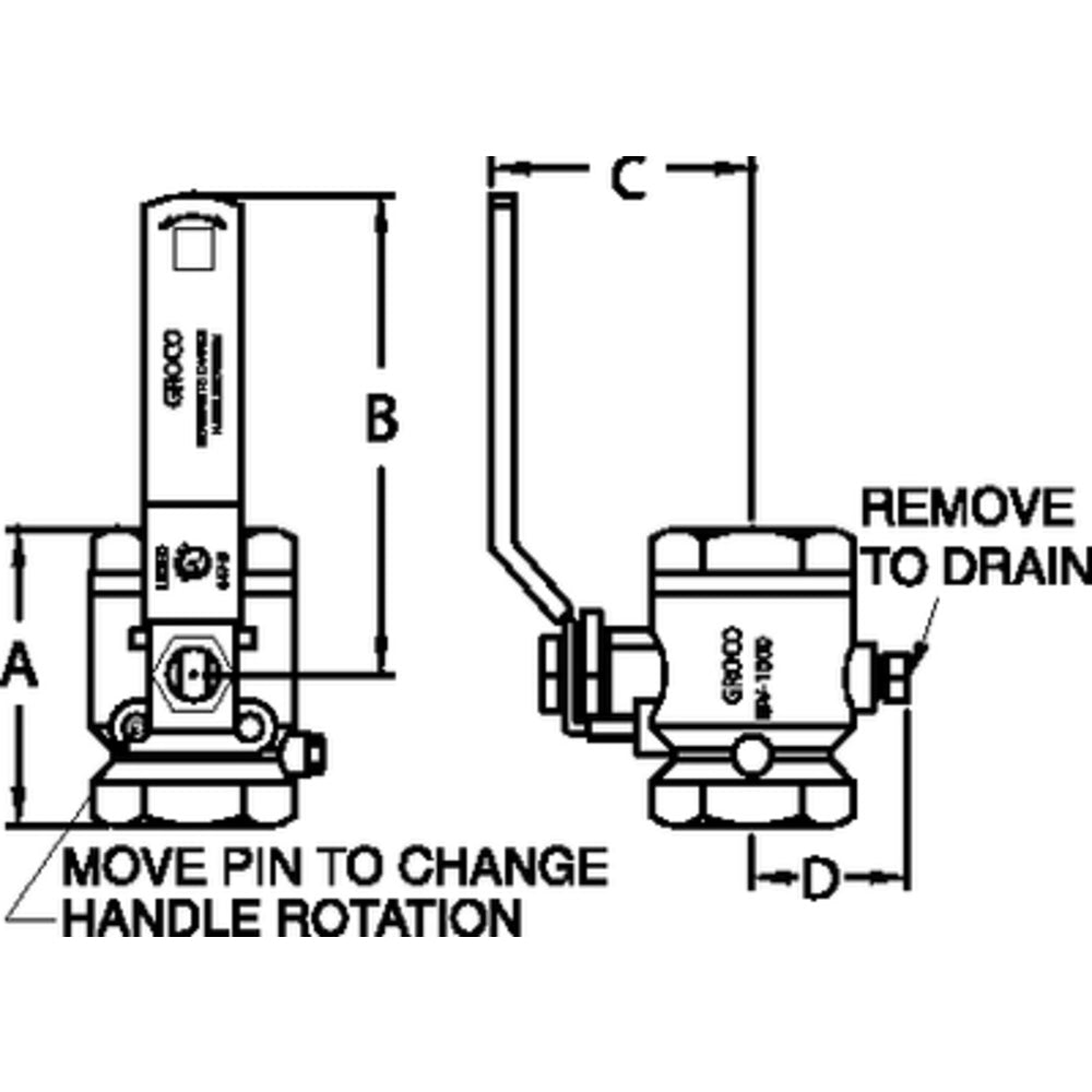 FULL-FLOW IN-LINE BALL VALVES IBV SERIES - BRONZE (GROCO)