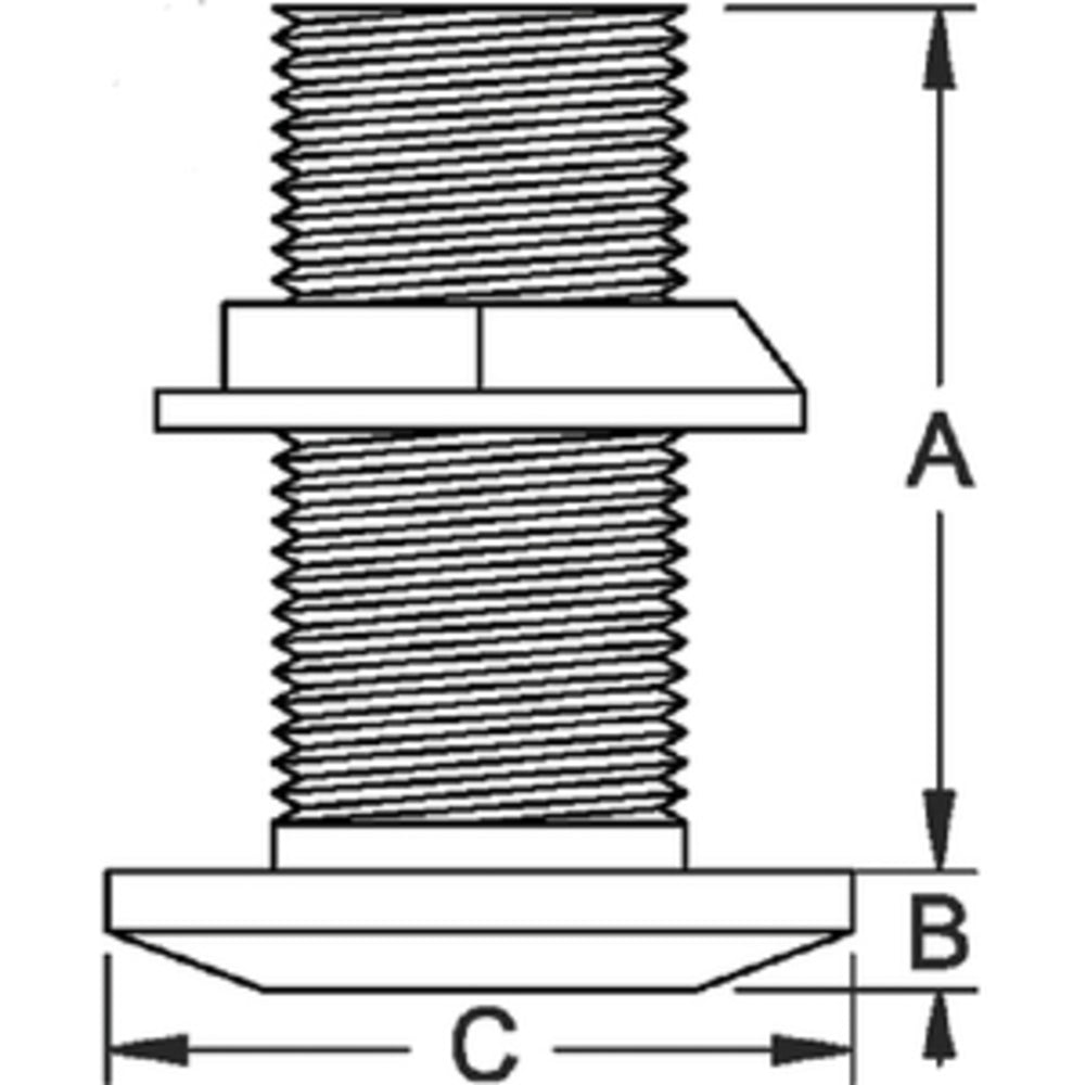 STAINLESS STEEL THRU-HULL FITTING (GROCO)