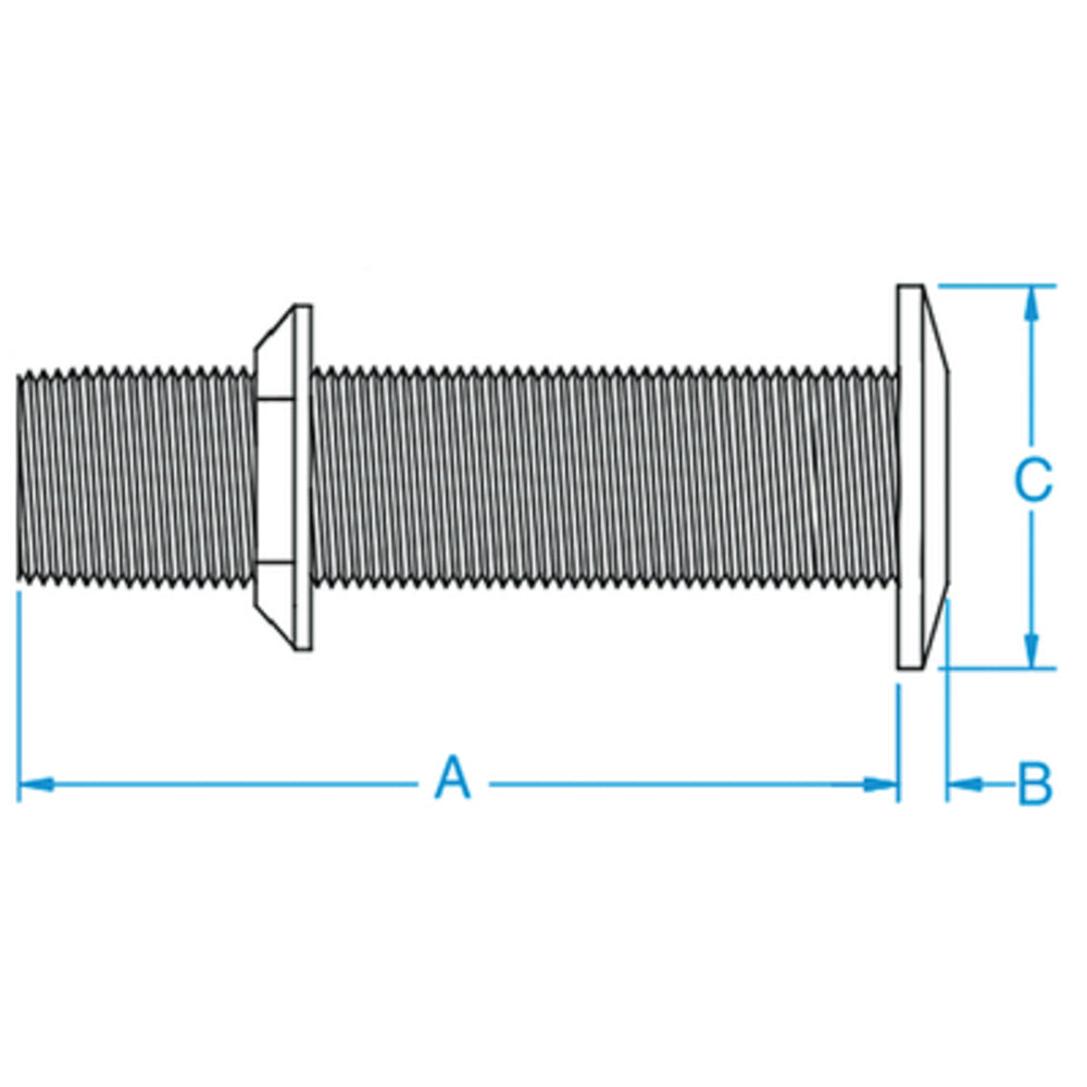 STAINLESS STEEL EXTRA LONG THRU-HULL FITTINGS (GROCO)