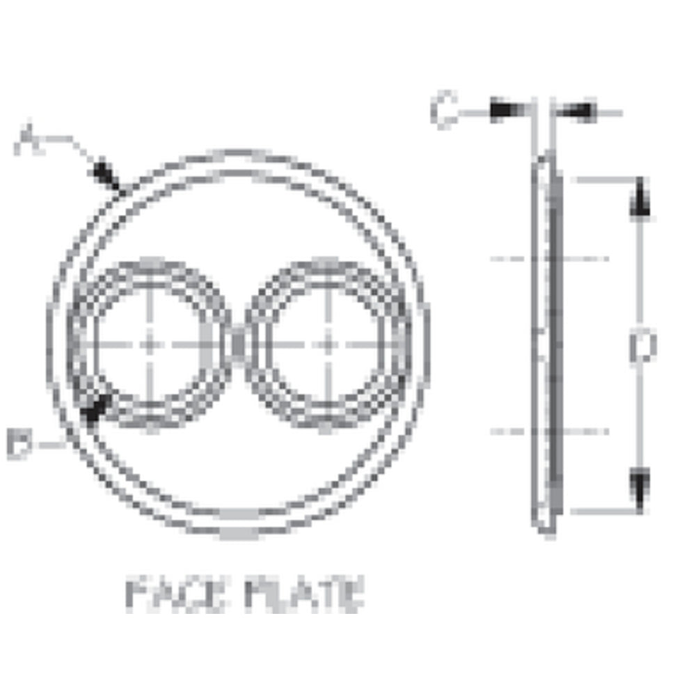 Sea-Dog 426103-1 4" Gauge Power Socket Adapter Mounting Plate