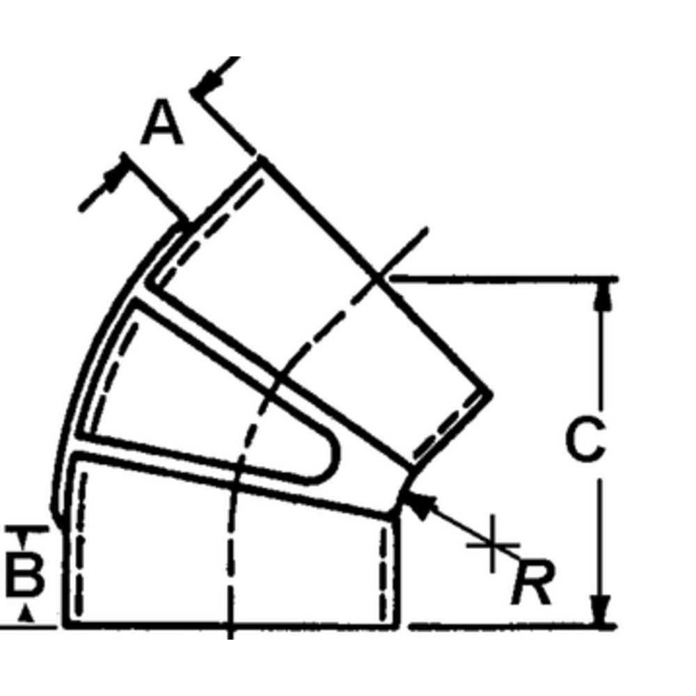 BLUE &quot;VHT&quot; 45&deg; ELBOWS (TRIDENT HOSE)