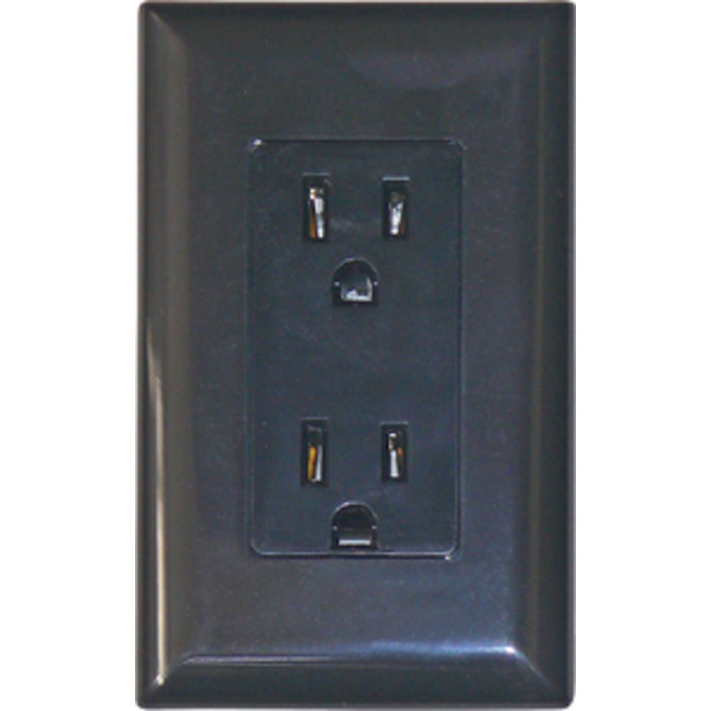 Diamond DG15BKVP Black Speed Receptacle 15A/125V AC - Screw Mount, UL Listed Image 1