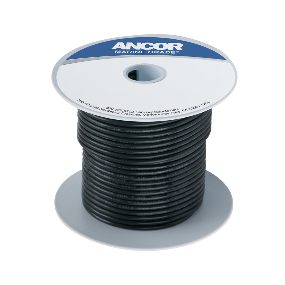 Ancor 102025 Black 16 Awg Tinned Copper Wire 250' Image 1