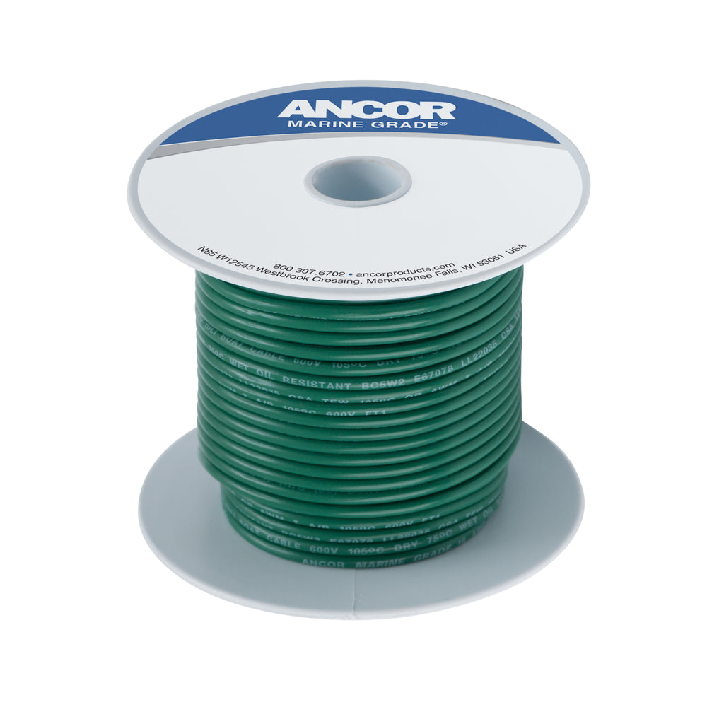 Ancor 112305 Green 6 Awg Tinned Copper Wire 50' Image 1