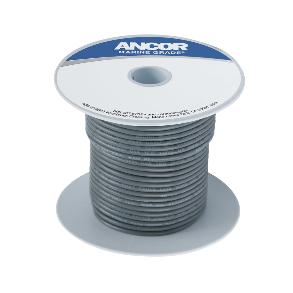 Ancor 184403 Grey 14 Awg Tinned Copper Wire 18' Image 1