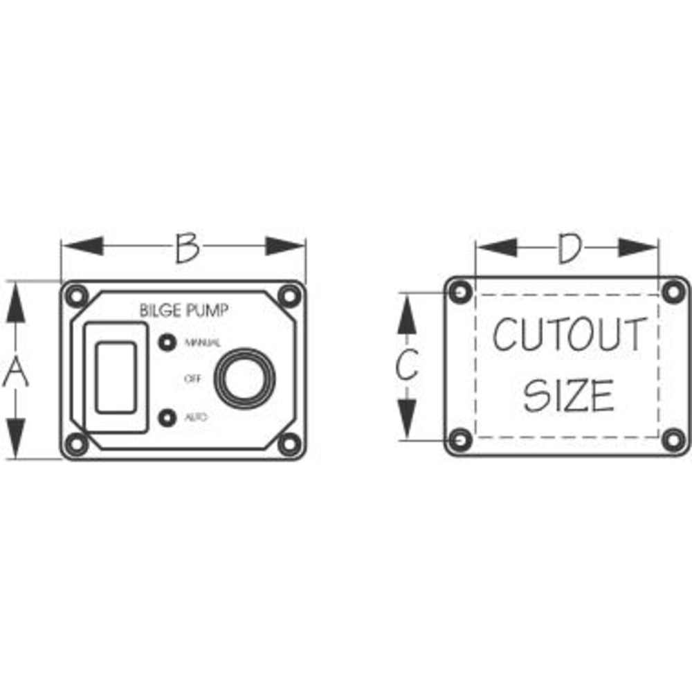 Sea-Dog 423046-1 Splash Guard Bilge Pump Panel Circuit