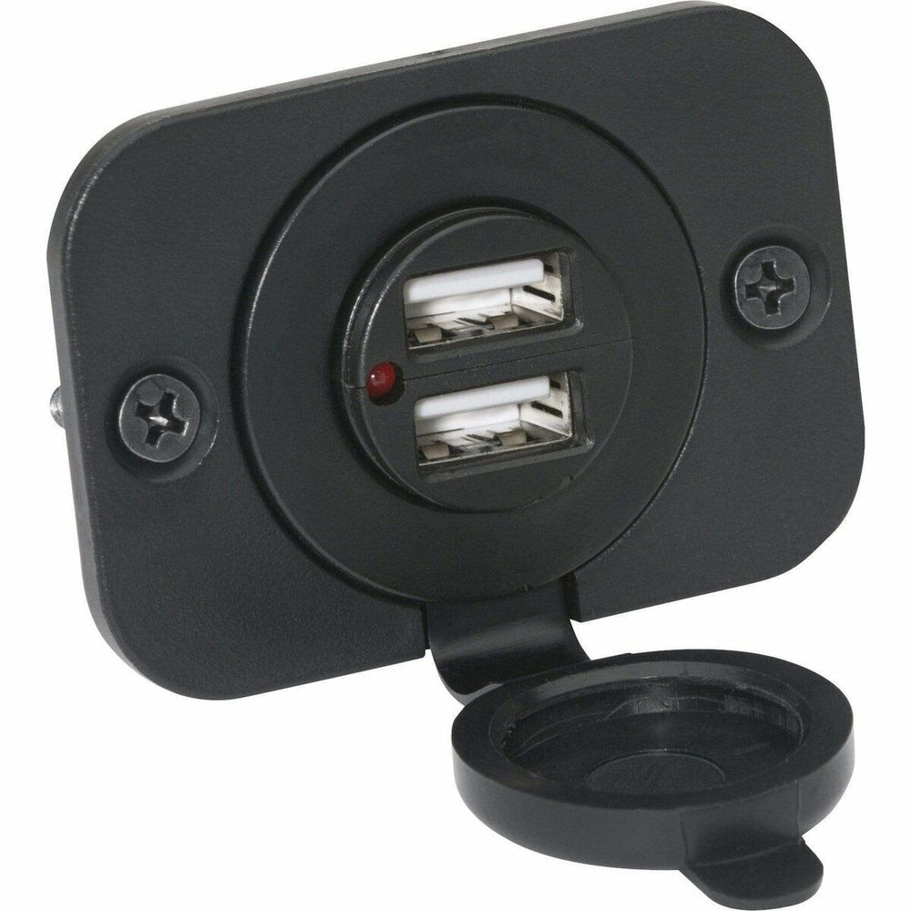 Attwood Marine 14268-6 Adaptor-12V Dual Usb Image 1