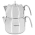 Korkmaz A029 Perla Mega Tea Pot and Kettle Set Image 1