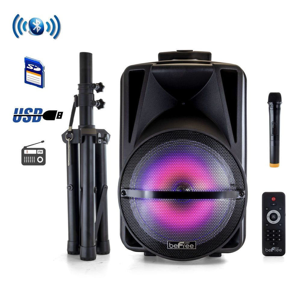 Befree Sound Bfs-1239 12 Inch Bluetooth Rechargeable Portable Pa Party Speaker Image 1