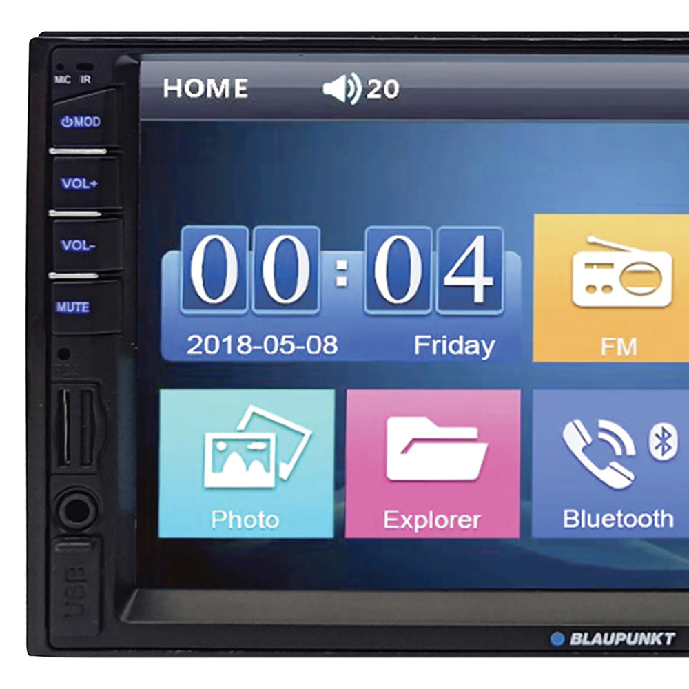 Blaupunkt Sun 7" D-Din Mechless Fixed Face Touchscreen Receiver Mirrorlink Bt