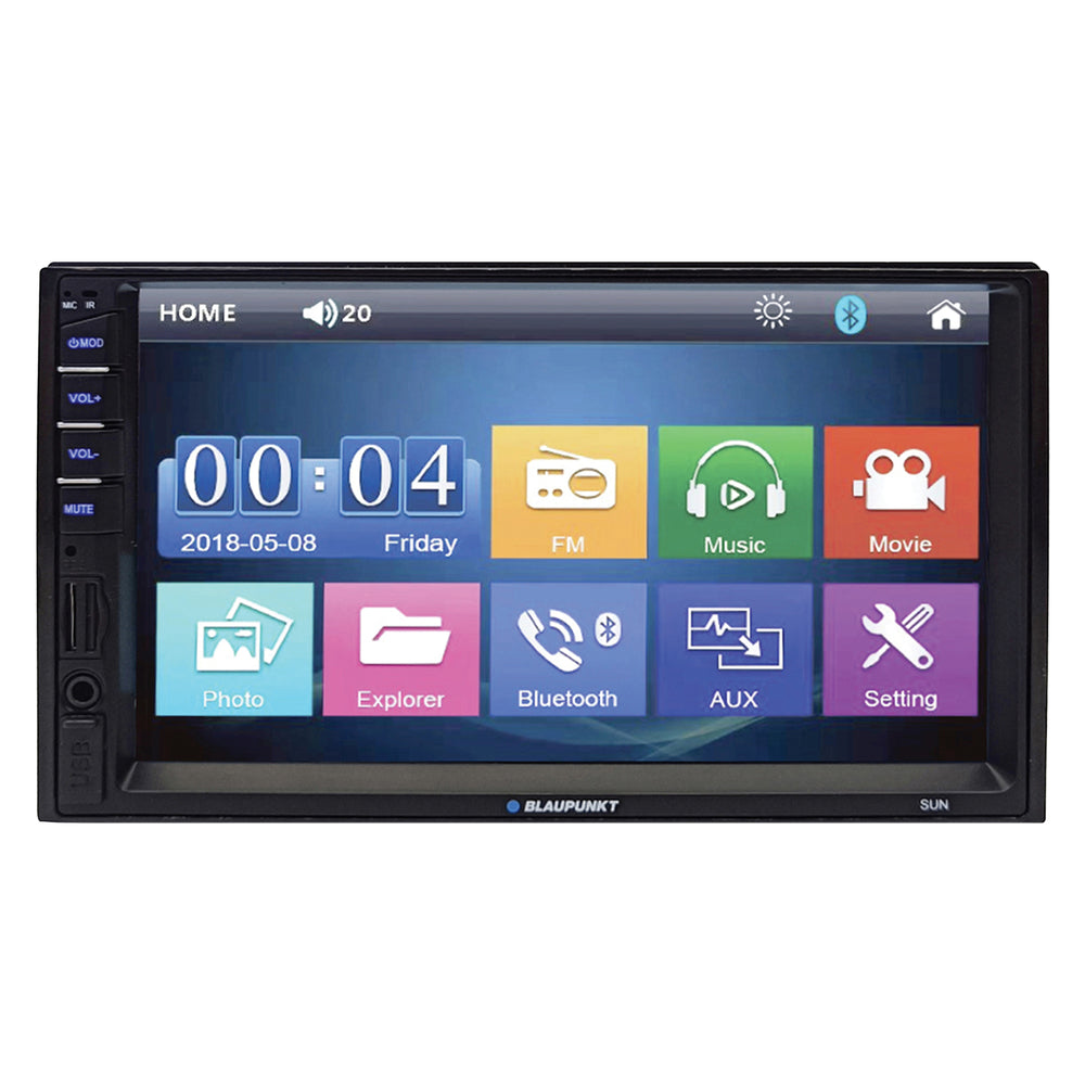 Blaupunkt Sun 7" D-Din Mechless Fixed Face Touchscreen Receiver Mirrorlink Bt