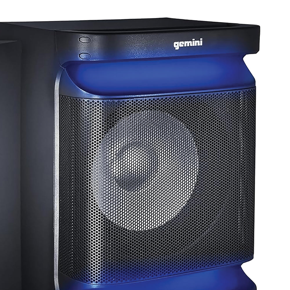 Gemini GSYS-2400 8In Dual Home LED Stereo System with Bluetooth & Party Lights