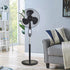 Optimus F-1672BK-F Portable Oscillating Stand Fan with Remote, Black, 16-In.