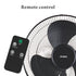 Optimus F-1672BK-F Portable Oscillating Stand Fan with Remote, Black, 16-In.