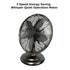 Optimus F-6212A Retro Oscillating Table Fan 12-Inch oscillation 3-Speed 60-Watt