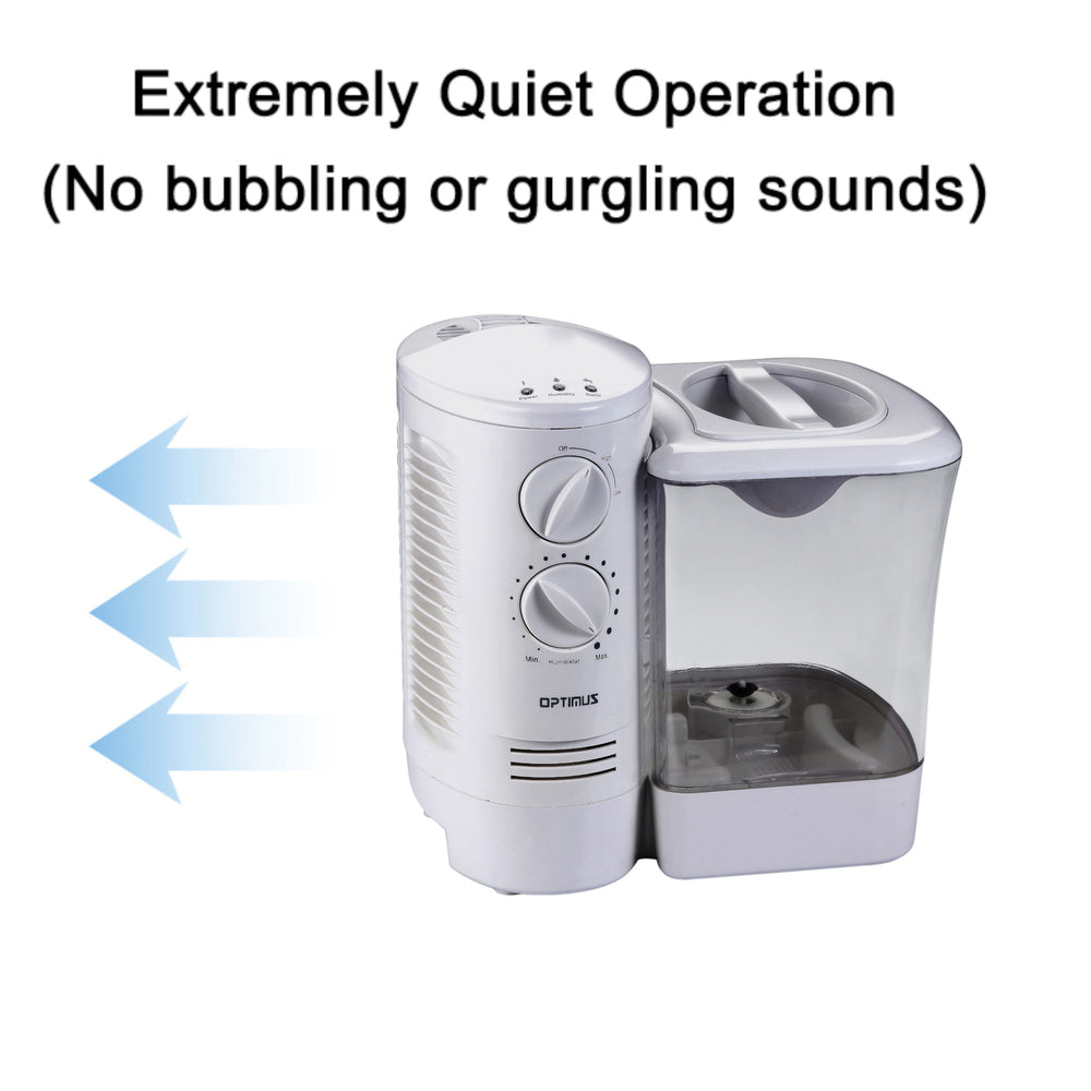 Optimus U-32000 2.5 Gallon Warm Mist Humidifier Wicking Vapor System In White