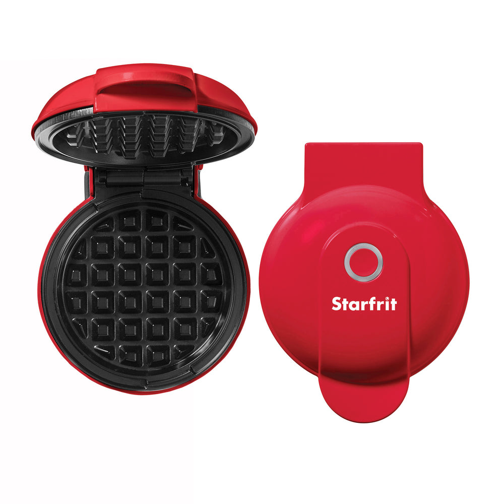 Starfrit 024725-006-0000 Mini Waffle Maker Red