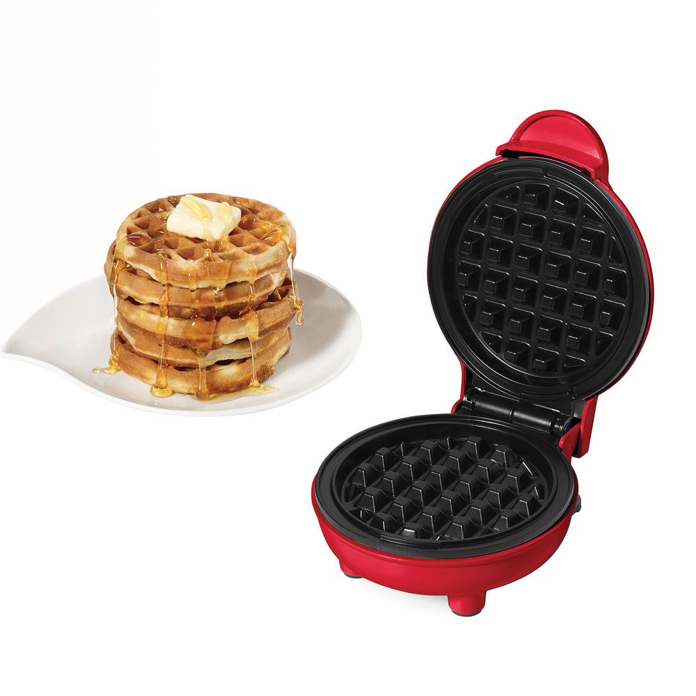 Starfrit 024725-006-0000 Mini Waffle Maker Red