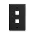 Icc IC107F02BK 1-Gang 2-Port Face Plate Black - Flat Design Image 1