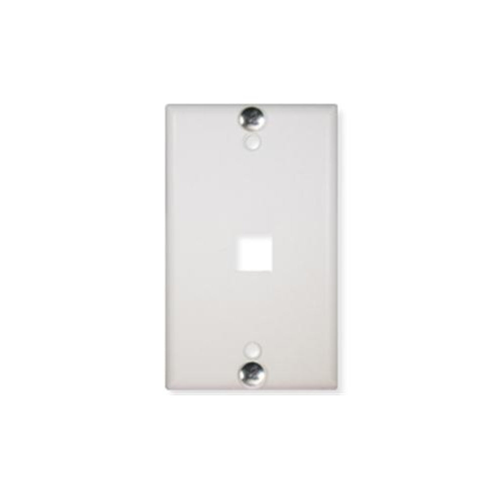 Icc IC107FFWWH Wall Plate - Phone - Flush - 1-Port - White Image 1