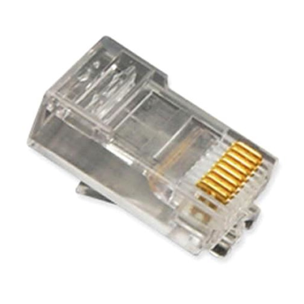 ICC ICMP8P8SRD 8P8C Oval Entry Solid Wire Connector - 100 Pack Image 1