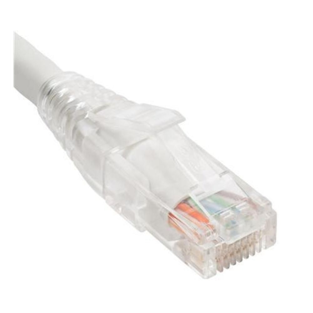 ICC ICPCST01WH Patch Cord Cat 6 Clear Boot White 1Ft. Image 1