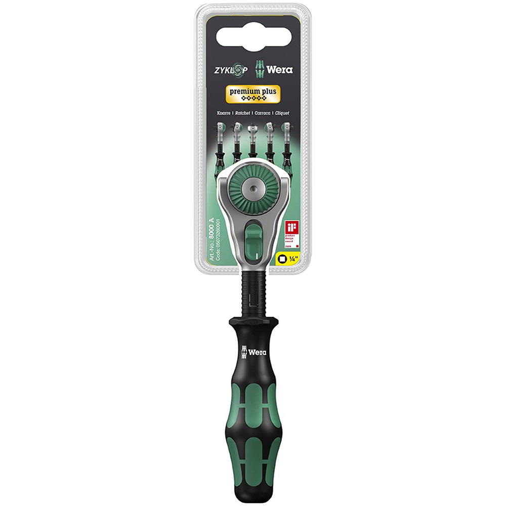 Wera 05 003500 001 Zyklop 8000 A 1/4-Inch Drive Ratchet