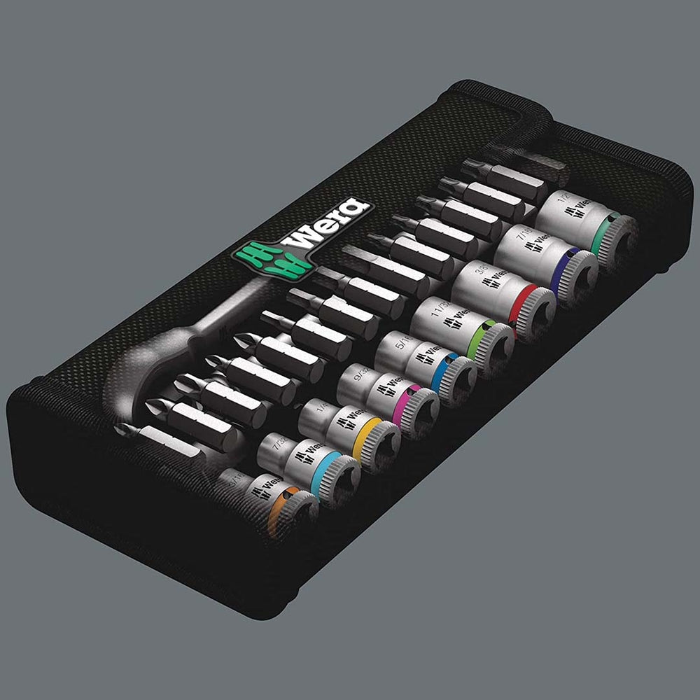 Wera 05 004021 001 1/4" Drive Ratchet Set 28-Piece