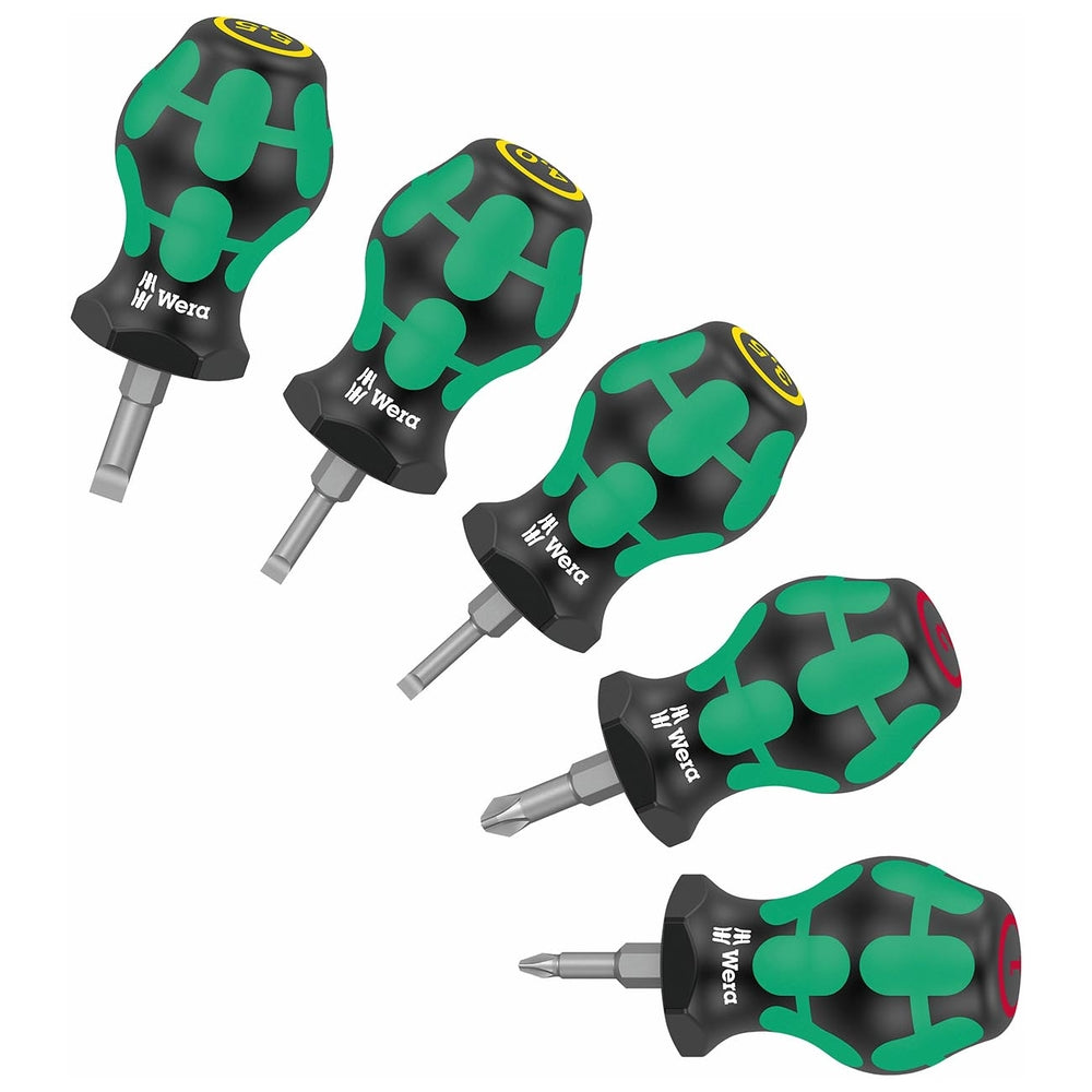 Wera 05008870001 Stubby Screwdriver Set 5 Piece Set Image 1