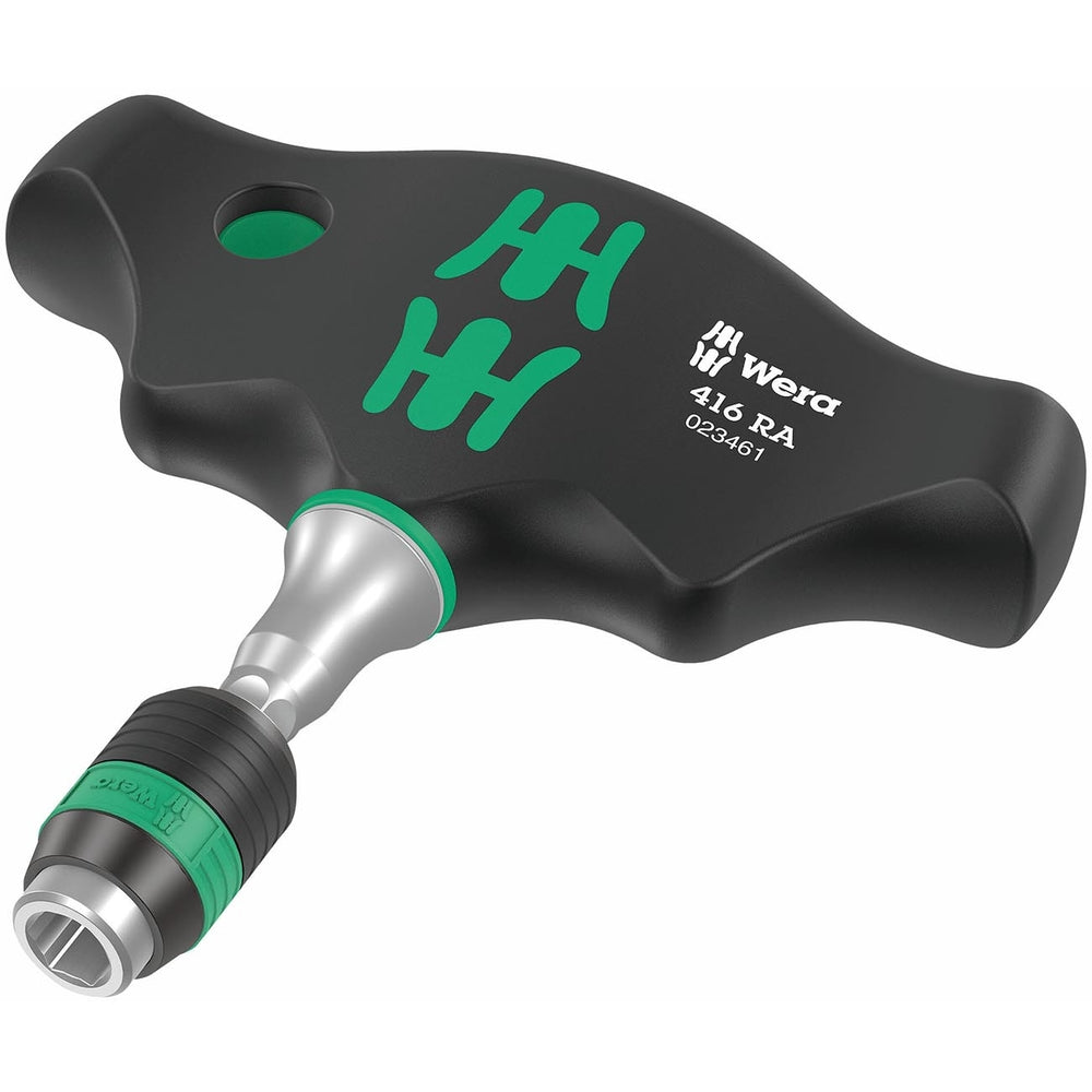 Wera 05023461001 T-Handle Bitholding Screwdriver Ratchet Function Rapidaptor Image 1