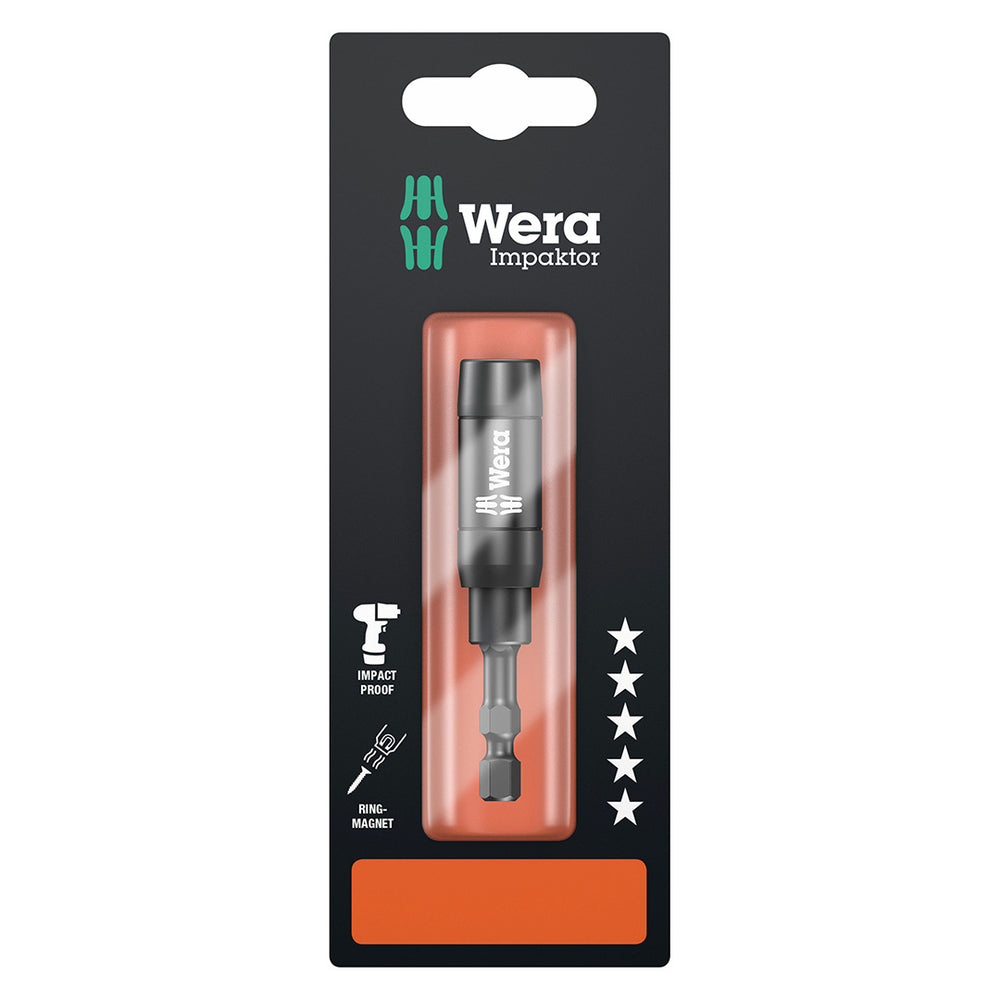 Wera 05 07399 0001 Impaktor Bit Holder with Retaining Ring & Magnet