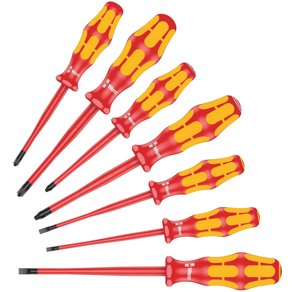 Wera 05135961001 VDE Insulated Screwdriver Set with Reduced Blade/Smaller Handles Image 1