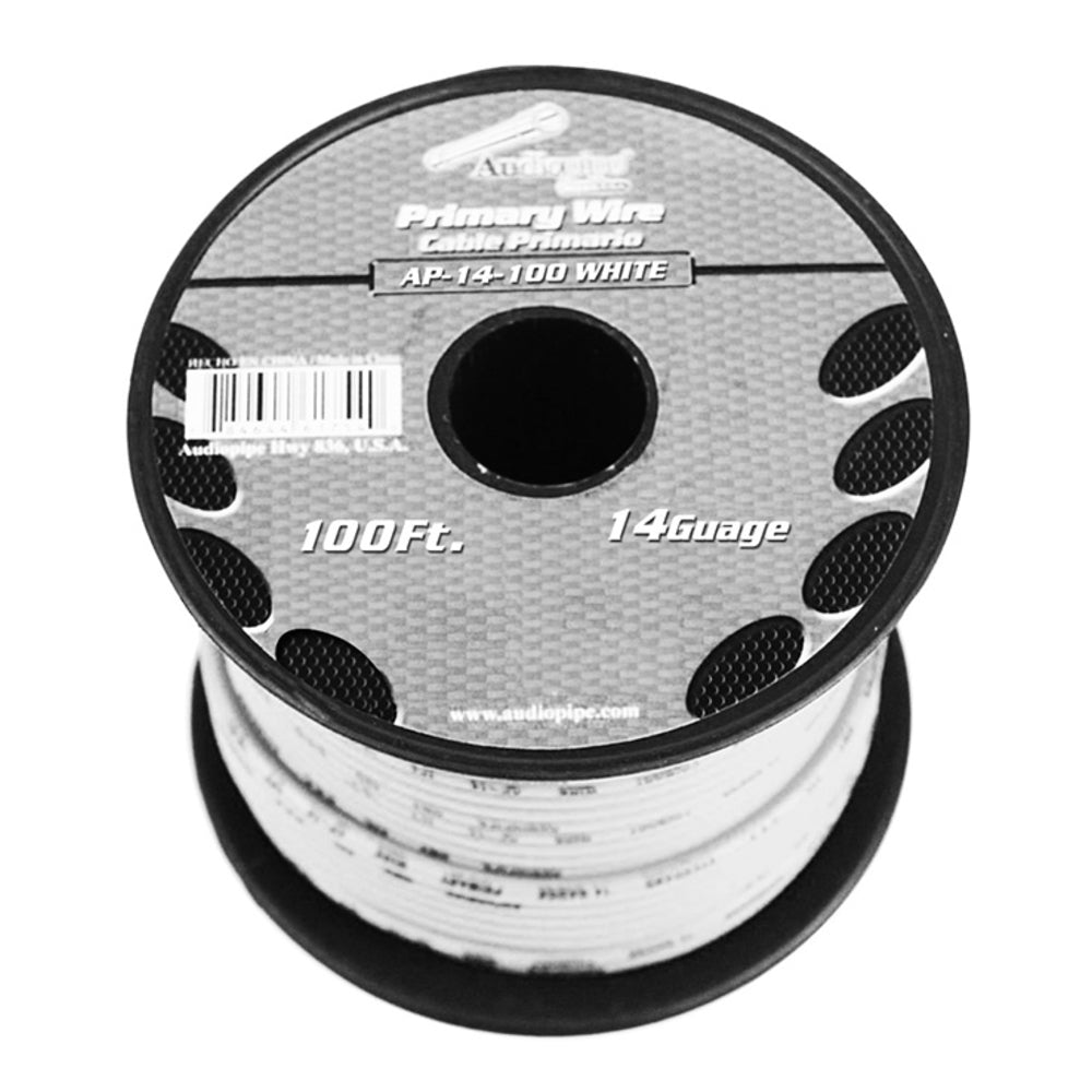 Audiopipe AP14100WH 14G 100Ft Primary Wire - White Image 1