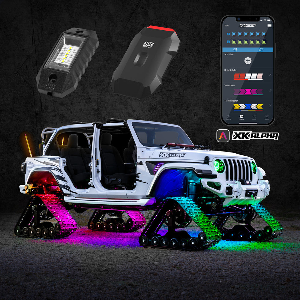 Xkglow Ap-Rock-Adv Xk Glow Xkalpha Rgbw Addressable Led Rock Light Kit Color