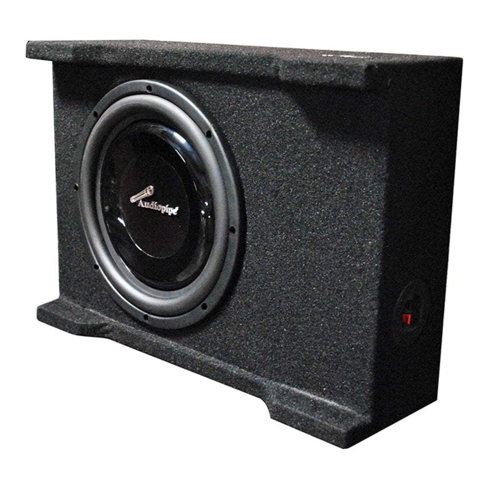 Audiopipe Apsb-10Bdf Single 10" Shallow Mount Downfire Loaded Enclosure 400 Image 1