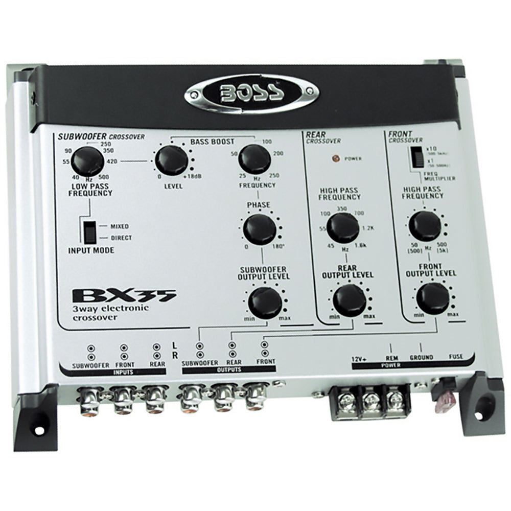 Boss Audio BX35 3-Way Electronic Crossover with Subwoofer Input and Output Image 1