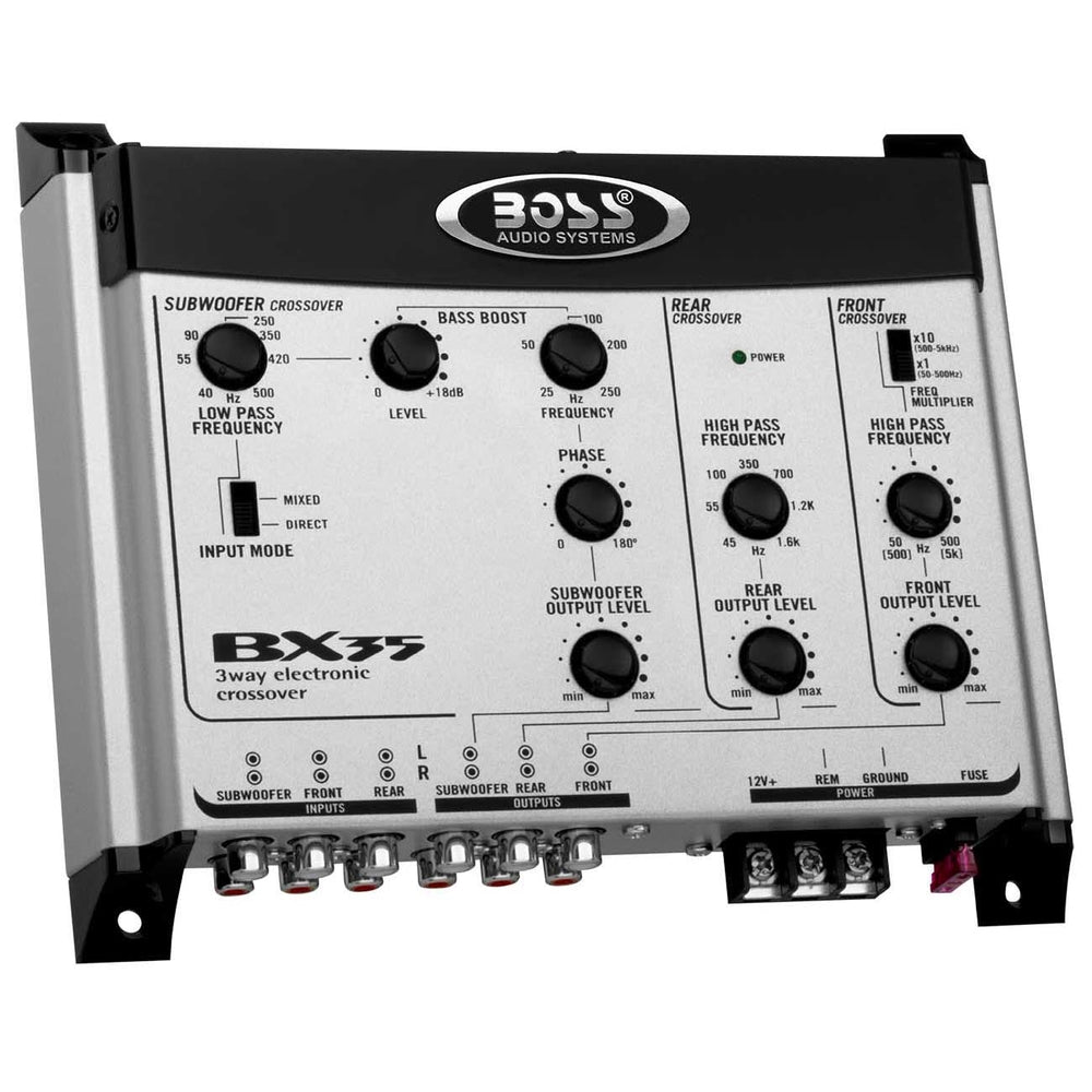 Boss Audio BX35 3-Way Electronic Crossover with Subwoofer Input and Output